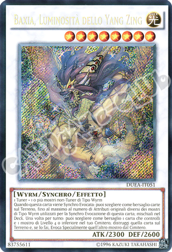 DUEA-IT051 Baxia, Luminosita' dello Yang Zing rara segreta unlimited (IT) -NEAR MINT-