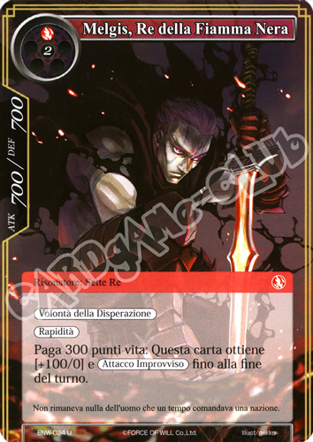 ENW1-IT024 Melgis, Re della Fiamma Nera non comune normale (IT) -NEAR MINT-