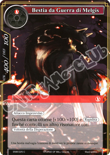 ENW1-IT025 Bestia da Guerra di Melgis comune normale (IT) -NEAR MINT-