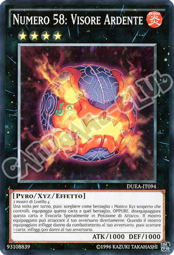 DUEA-IT094 Numero 58: Visore Ardente comune unlimited (IT) -NEAR MINT-