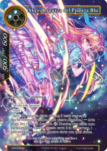 ENW1-IT036 Alice, Ragazza del Pianeta Blu super rara parallel (IT) -NEAR MINT-