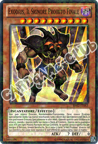 BP02-IT063 Exodius, il Signore Proibito Finale comune mosaico unlimited (IT)