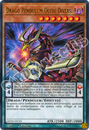LEDD-ITC01 Drago Pendulum Occhi Diversi ultra rara 1a Edizione (IT) -NEAR MINT-