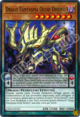 LEDD-ITC03 Drago Fantasma Occhi Diversi comune 1a Edizione (IT) -NEAR MINT-