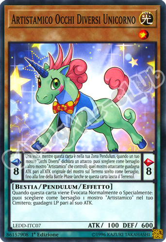 LEDD-ITC07 Artistamico Occhi Diversi Unicorno comune 1a Edizione (IT) -NEAR MINT-