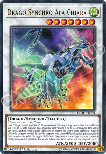 LEDD-ITC29 Drago Synchro Ala Chiara ultra rara 1a Edizione (IT) -NEAR MINT-