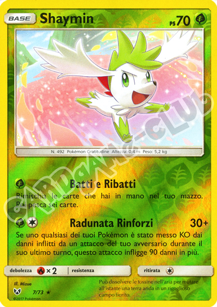 07 / 73 Shaymin rara foil reverse (IT) -NEAR MINT-