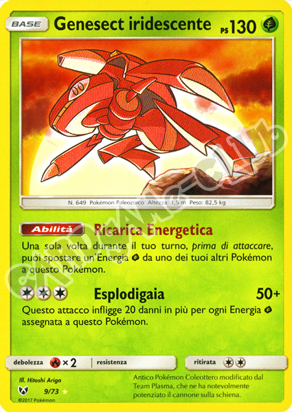 09 / 73 Genesect Iridescente shining foil (IT) -NEAR MINT-
