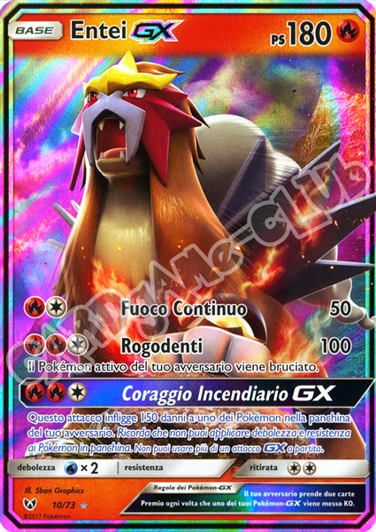 10 / 73 Entei GX rara GX foil (IT) -NEAR MINT-