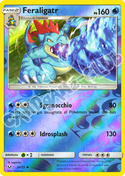 20 / 73 Feraligatr non comune foil reverse (IT) -NEAR MINT-
