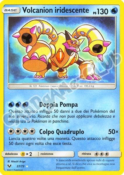 27 / 73 Volcanion Iridescente shining foil (IT) -NEAR MINT-