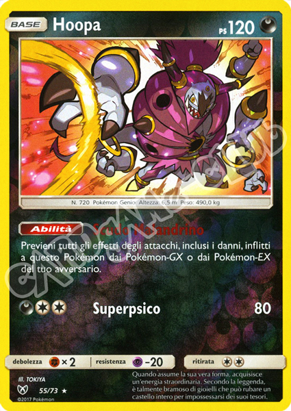 55 / 73 Hoopa rara foil reverse (IT) -NEAR MINT-