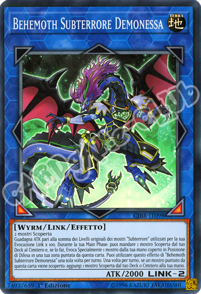 CIBR-IT098 Behemoth Subterrore Demonessa super rara 1a Edizione (IT) -NEAR MINT-