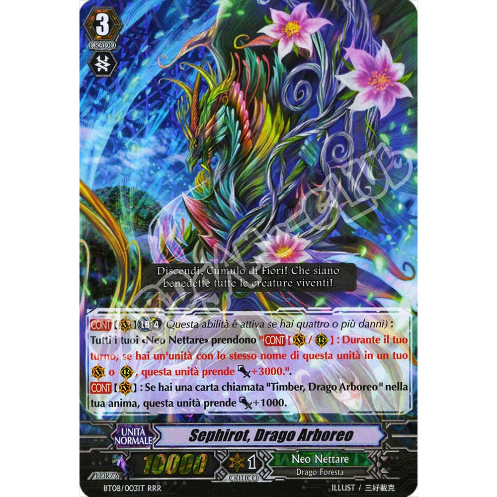 BT08-IT003 Sephirot, Drago Arboreo tripla rara foil (IT) -NEAR MINT-