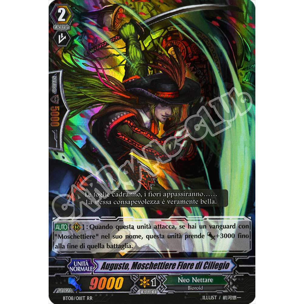 BT08-IT011 Augusto, Moschettiere Fiore di Ciliegio doppia rara foil (IT) -NEAR MINT-