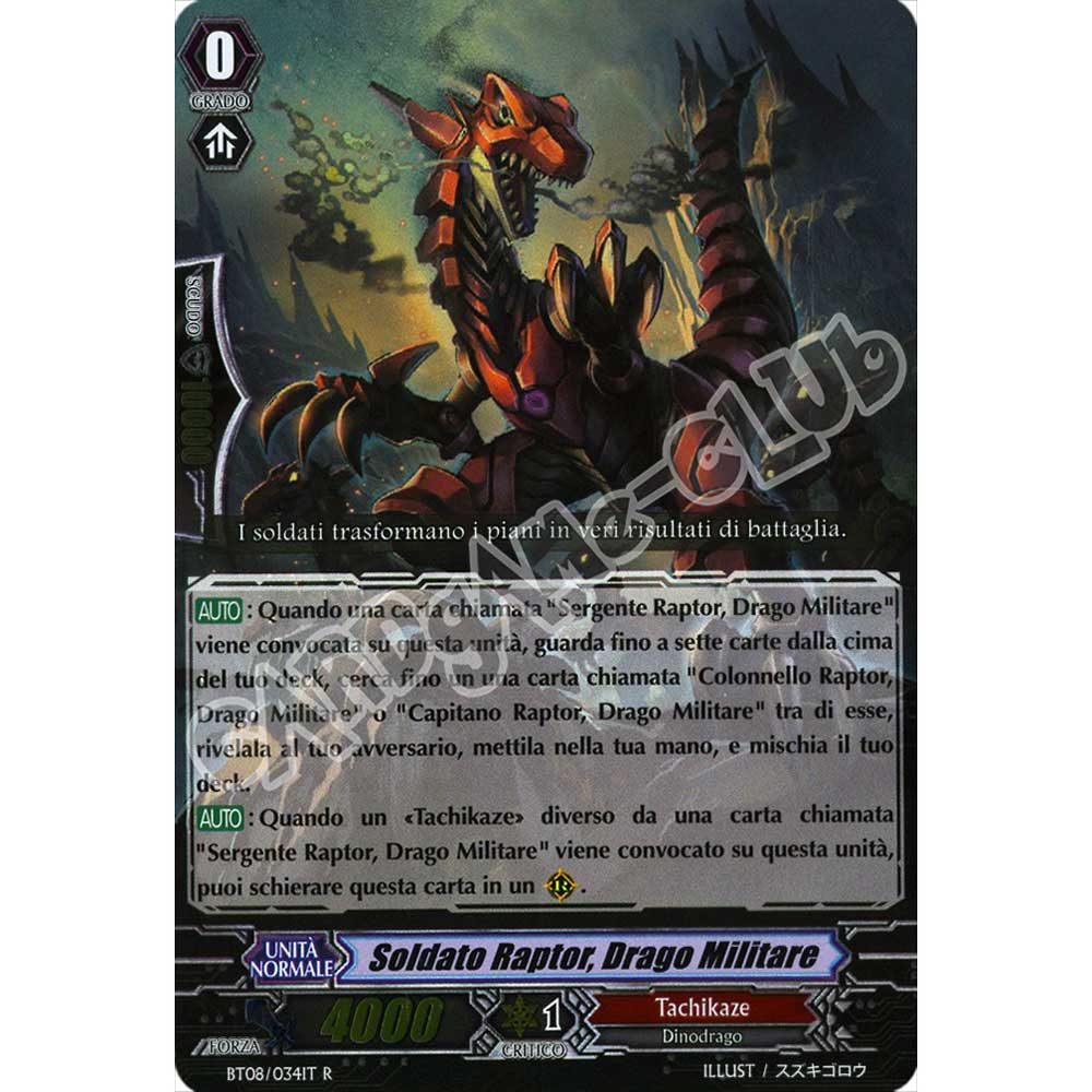 BT08-IT034 Soldato Raptor, Drago Militare rara foil (IT) -NEAR MINT-