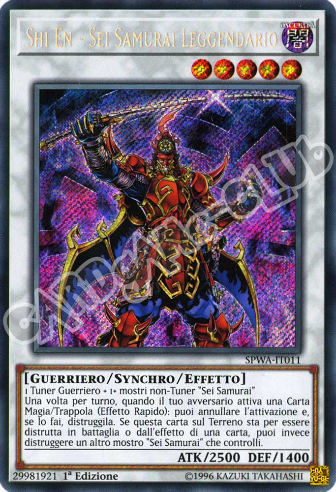 SPWA-IT011 Shi En - Sei Samurai Leggendario rara segreta 1a Edizione (IT) -NEAR MINT-