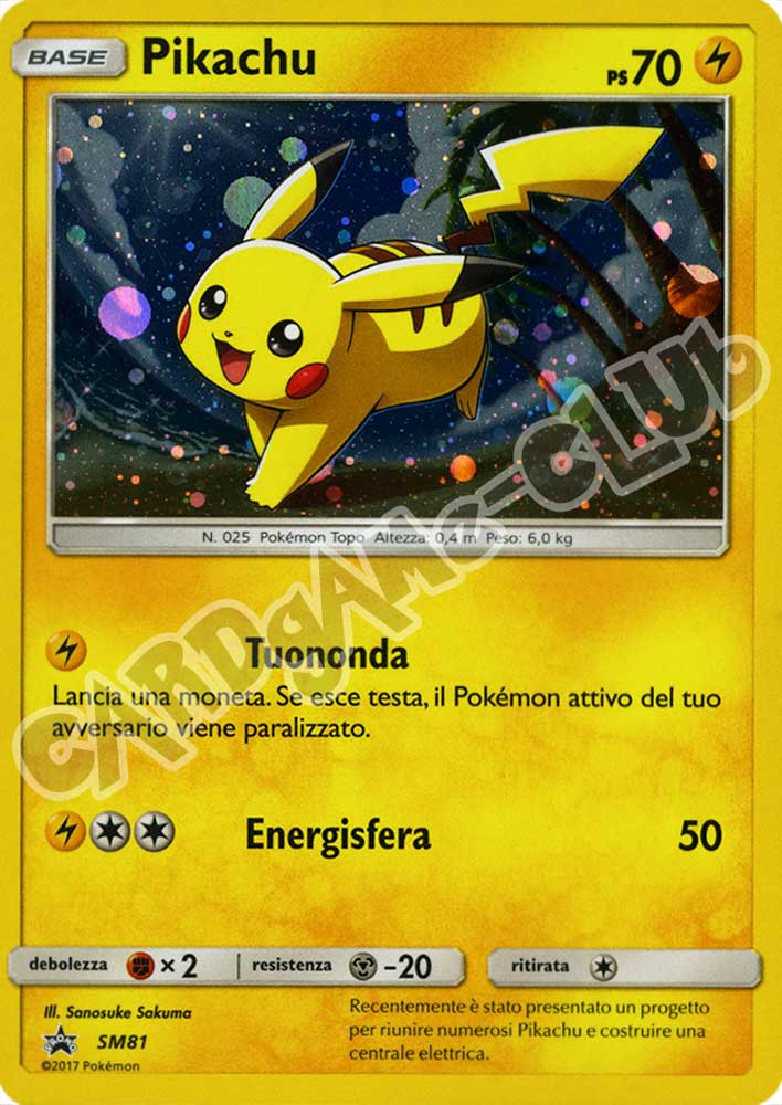 SM81 Pikachu rara foil (IT) -NEAR MINT-