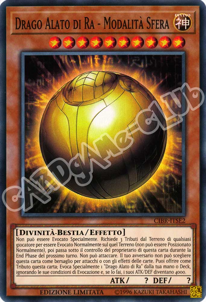 CIBR-ITSE2 Drago Alato di Ra- Modalita' Sfera super rara Edizione Limitata (IT) -NEAR MINT-