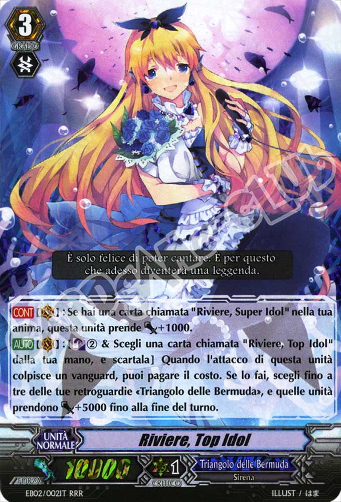 EB02-IT002 Riviere, Top Idol tripla rara foil (IT) -NEAR MINT-