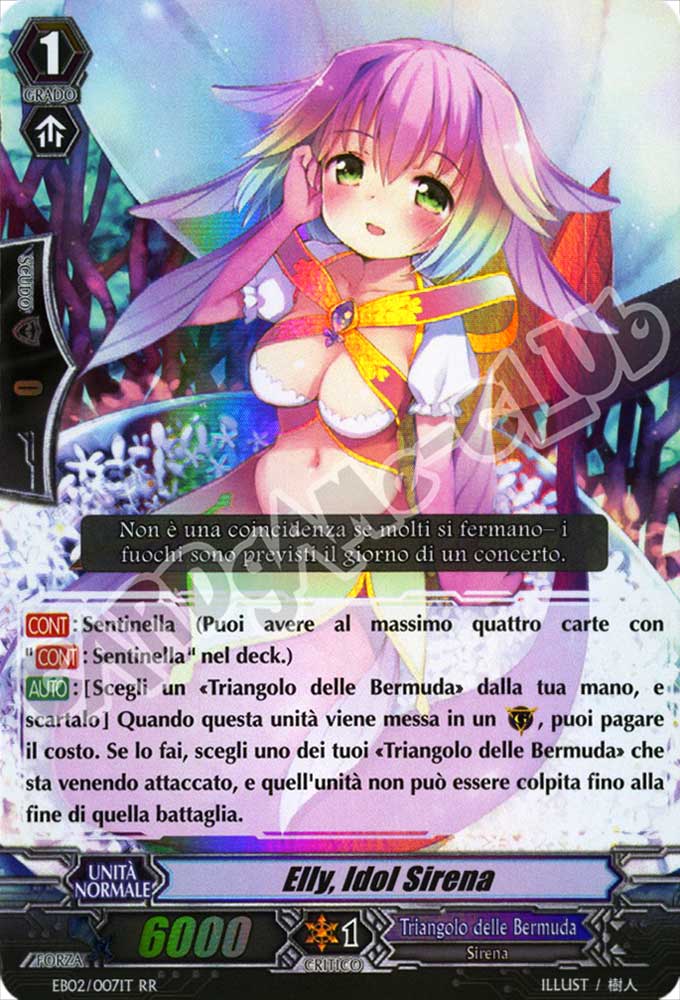 EB02-IT007 Elly, Idol Sirena doppia rara foil (IT) -NEAR MINT-