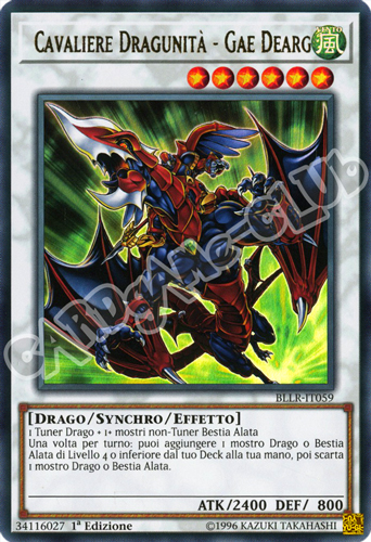 BLLR-IT059 Cavaliere Dragunita' - Gae Dearg ultra rara 1a Edizione (IT) -NEAR MINT-
