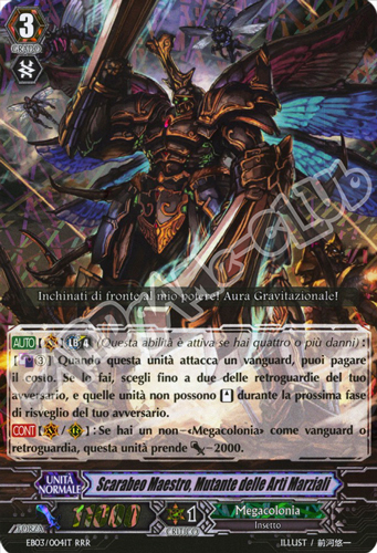 EB03-IT004 Scarabeo Maestro, Mutante delle Arti Marziali tripla rara foil (IT) -NEAR MINT-