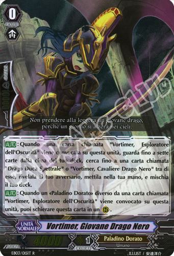 EB03-IT015 Vortimer, Giovane Drago Nero rara foil (IT) -NEAR MINT-
