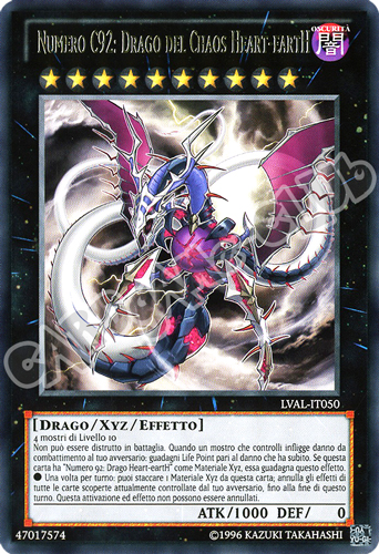 LVAL-IT050 Numero C92: Drago del Chaos Heart-eartH rara Unlimited (IT) -NEAR MINT-