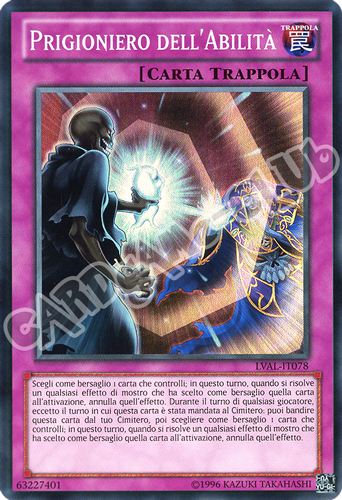 LVAL-IT078 Prigioniero dell'Abilita' super rara Unlimited (IT) -NEAR MINT-