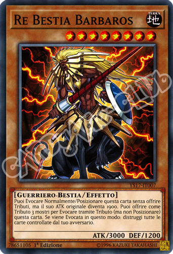 YS17-IT007 Re Bestia Barbaros comune 1a Edizione (IT) -NEAR MINT-