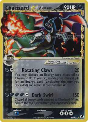 100 / 101 Charizard Delta Species rara "star" foil (EN) -NEAR MINT-