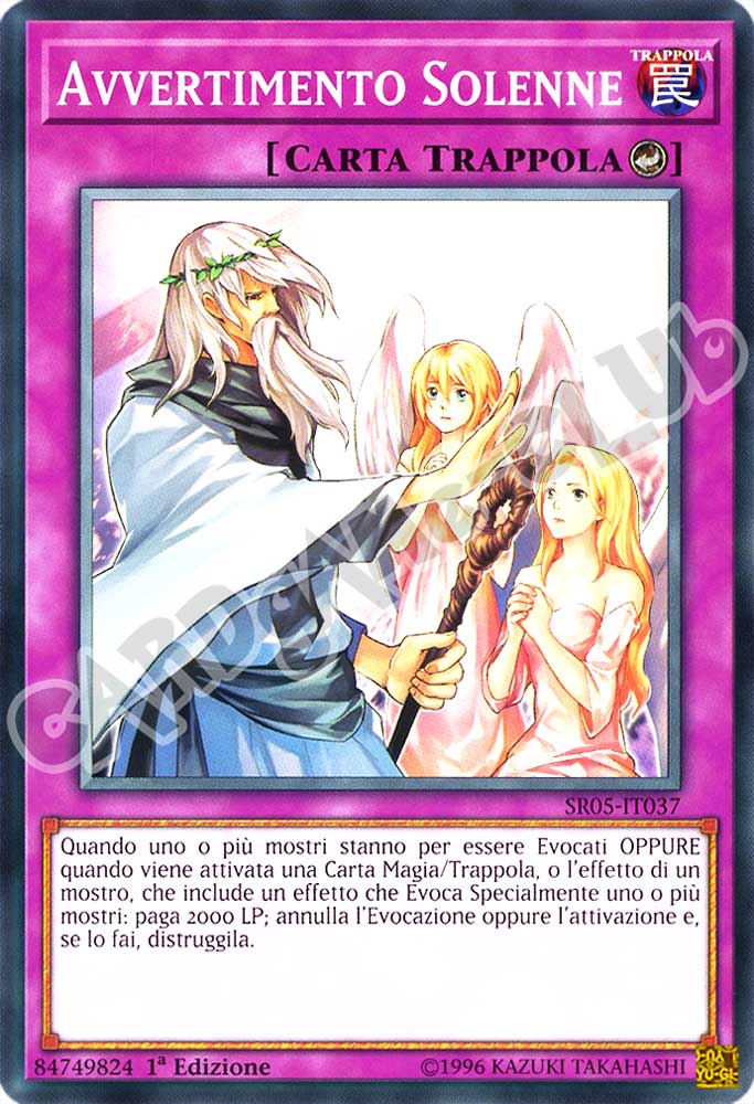 SR05-IT037 Avvertimento Solenne comune 1a Edizione (IT) -NEAR MINT-