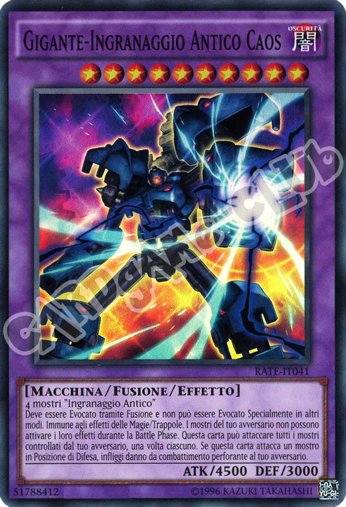 RATE-IT041 Gigante-Ingranaggio Antico Caos super rara unlimited (IT) -NEAR MINT-
