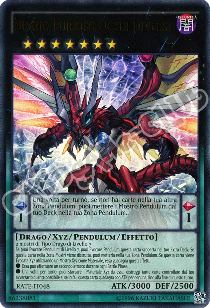 RATE-IT048 Drago Furioso Occhi Diversi ultra rara unlimited (IT) -NEAR MINT-