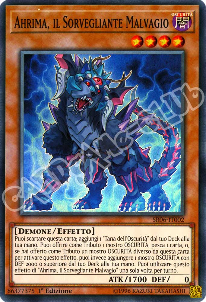 Tana dell'Oscurita' SR06-IT002 Ahrima, il Sorvegliante Malvagio super rara 1a Edizione (IT) -NEAR MINT-