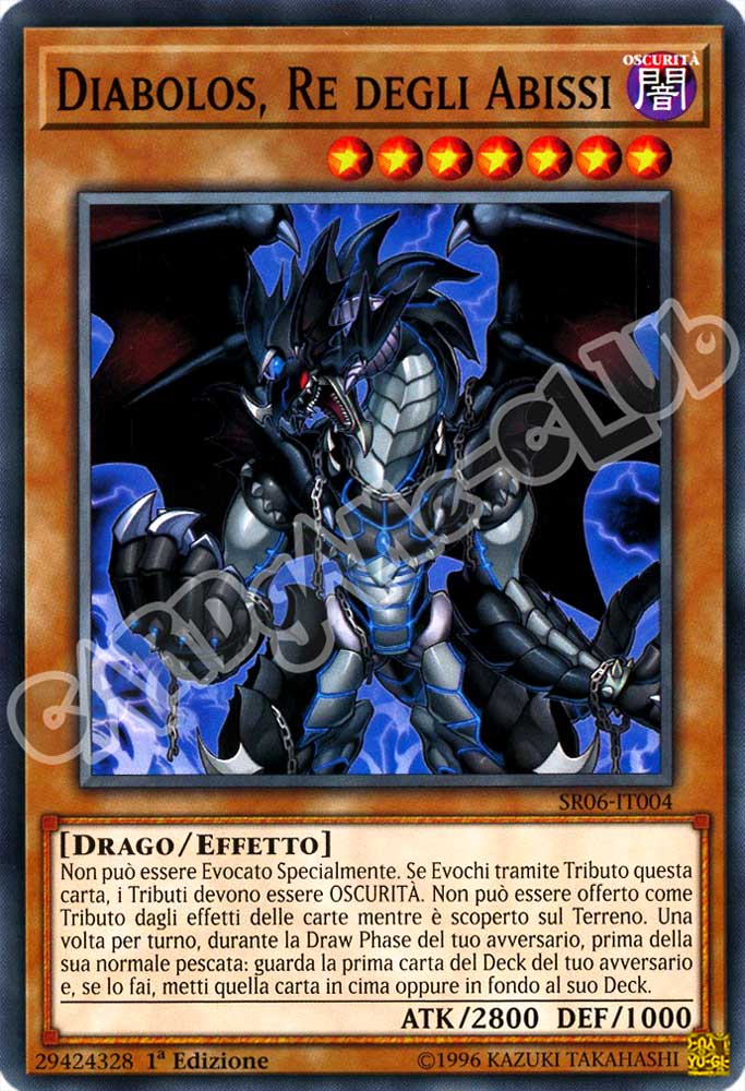 Tana dell'Oscurita' SR06-IT004 Diabolos, Re degli Abissi comune 1a Edizione (IT) -NEAR MINT-