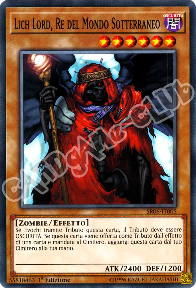 Tana dell'Oscurita' SR06-IT005 Lich Lord, Re del Mondo Sotterraneo comune 1a Edizione (IT) -NEAR MINT-