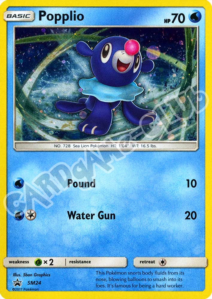 Promo Sun & Moon SM24 Popplio rara foil (EN) -NEAR MINT-