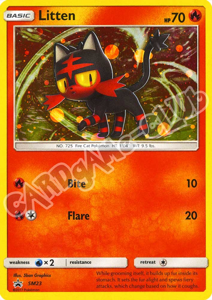 Promo Sun & Moon SM23 Litten rara foil (EN) -NEAR MINT-