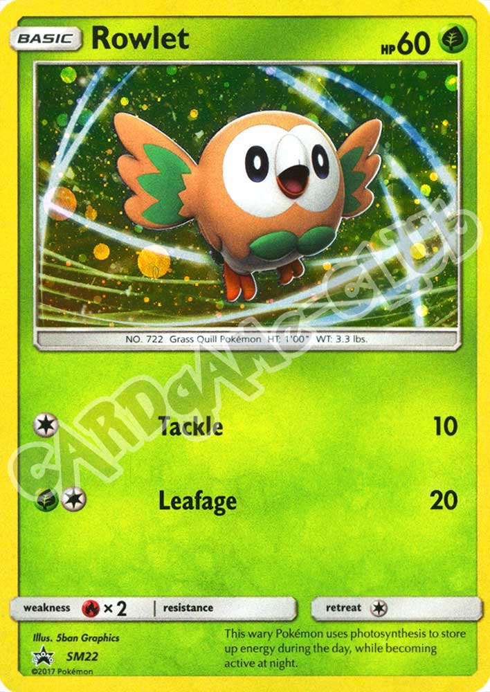 Promo Sun & Moon SM22 Rowlet rara foil (EN) -NEAR MINT-