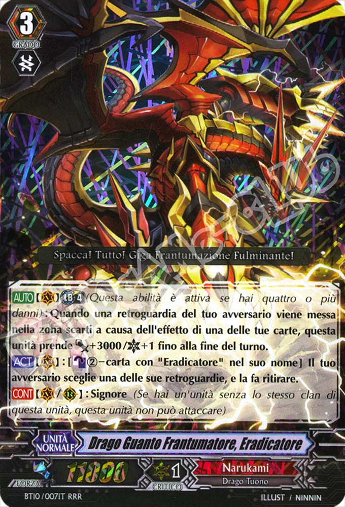 BT10-IT007 Drago Guanto Frantumatore, Eradicatore tripla rara foil (IT) -NEAR MINT-