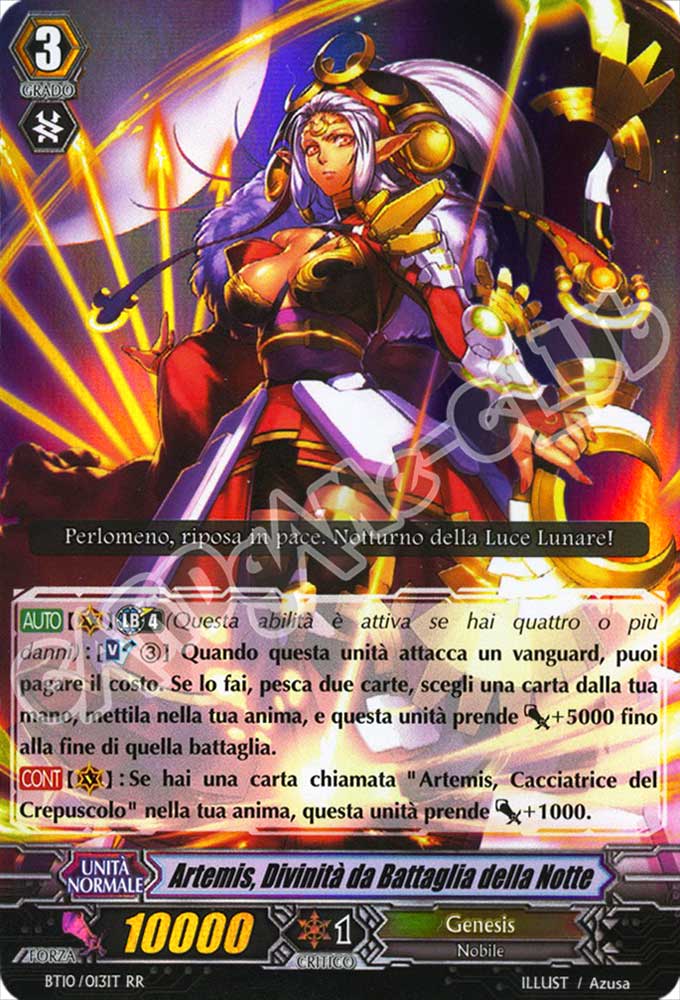 BT10-IT013 Artemis, Divinita' da Battaglia della Notte doppia rara foil (IT) -NEAR MINT-