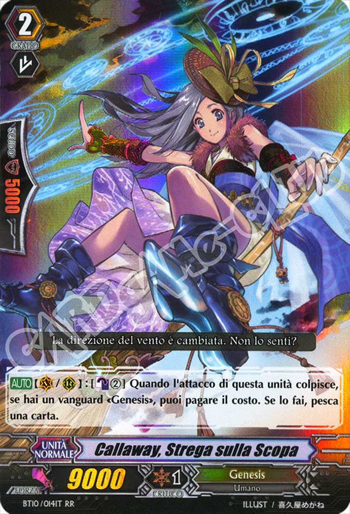 BT10-IT014 Callaway, Strega sulla Scopa doppia rara foil (IT) -NEAR MINT-
