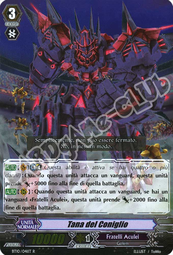 BT10-IT041 Tana del Coniglio rara foil (IT) -NEAR MINT-