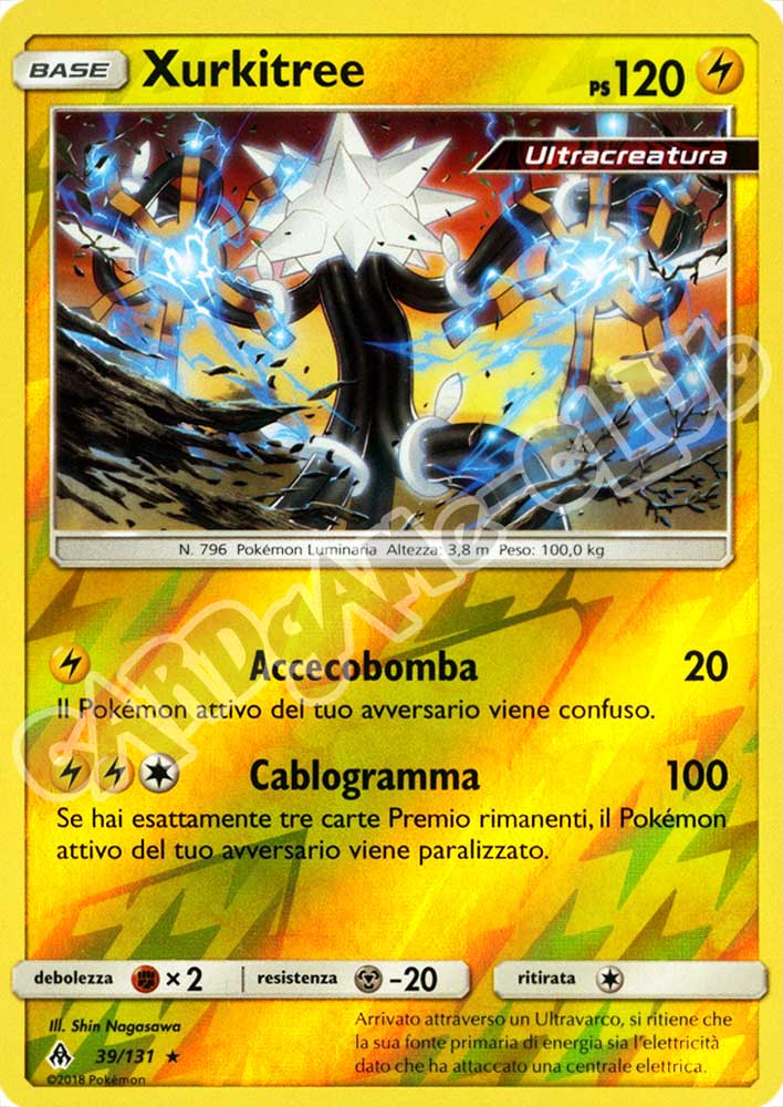 039 / 131 Xurkitree rara foil reverse (IT) -NEAR MINT-