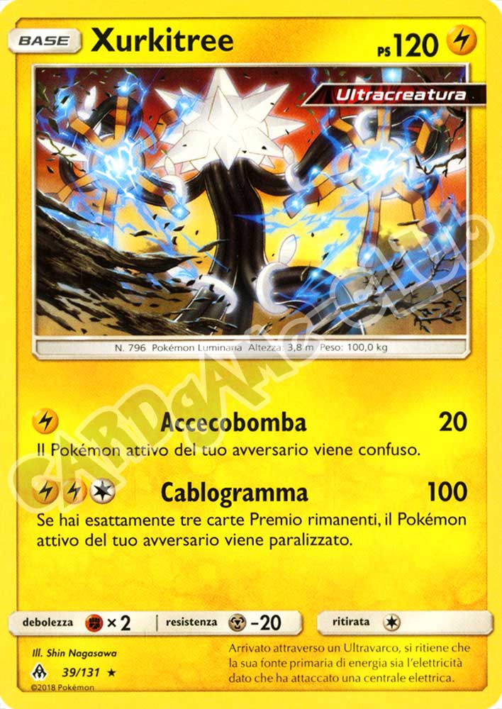 039 / 131 Xurkitree rara normale (IT) -NEAR MINT-