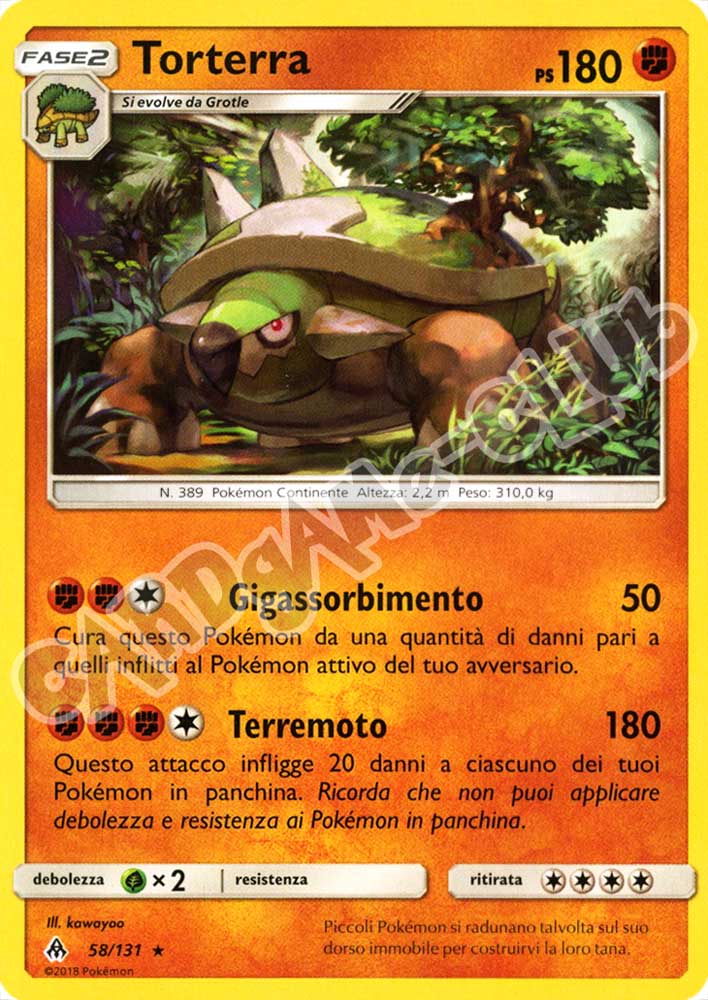 058 / 131 Torterra rara normale (IT) -NEAR MINT-