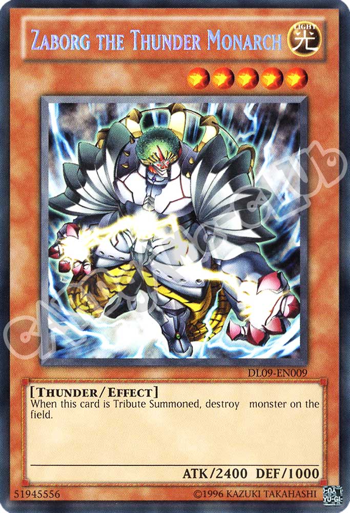 DL09-EN009 Zaborg the Thunder Monarch rara blu unlimited (EN) -NEAR MINT-