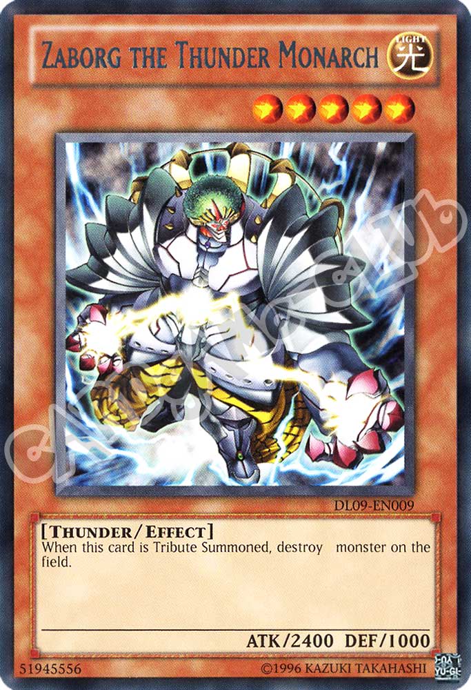 DL09-EN009 Zaborg the Thunder Monarch rara mattone unlimited (EN) -NEAR MINT-